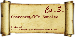 Cseresznyés Sarolta névjegykártya