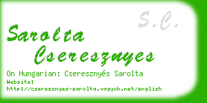 sarolta cseresznyes business card